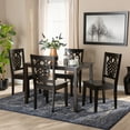 thumbnail image 1 of Baxton Studio Luisa Modern and Contemporary Transitional Dark Brown Finished Wood 5-Piece Dining Set, 1 of 9