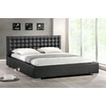 thumbnail image 1 of Baxton Studio Madison Modern Bed with Upholstered Queen Headboard, Multiple Colors, 1 of 2