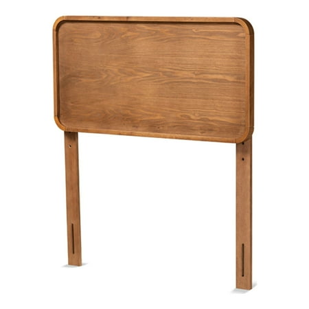 Baxton Studio Mailene Mid-Century Modern Walnut Brown Finished Wood Twin Size Headboard
