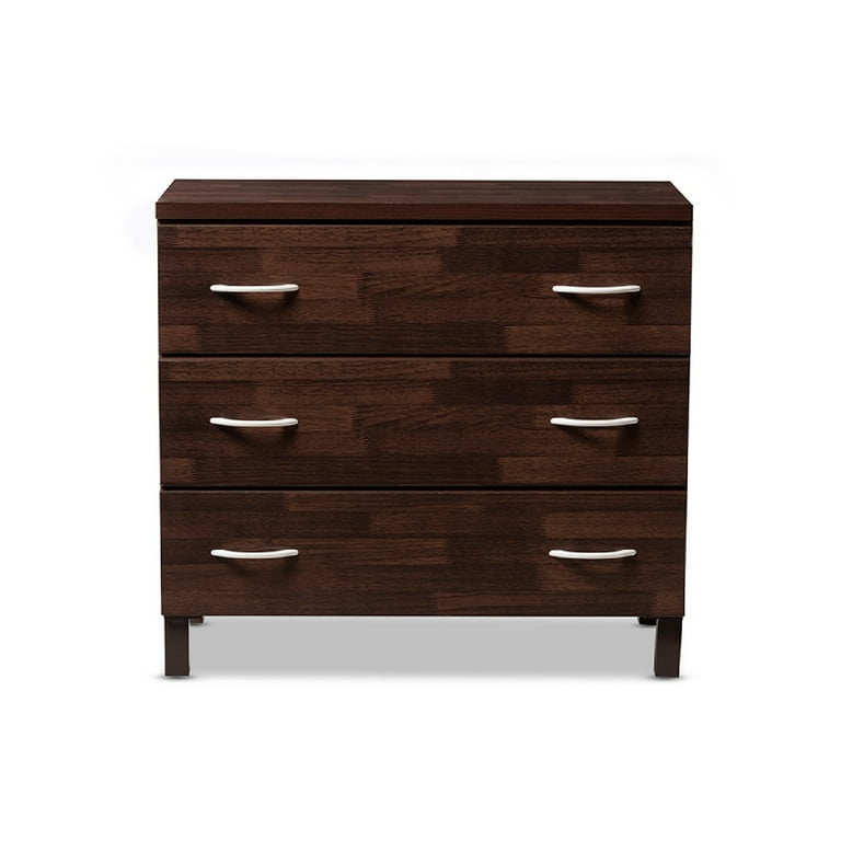 Baxton Studio Maison Modern and Contemporary Oak Brown Finish Wood 3-Drawer Storage Chest Baxton Studio Maison Modern and Contemporary Oak Brown Finish Wood 3-Drawer Storage Chest