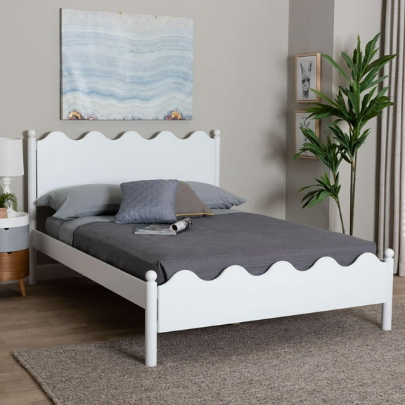 Baxton Studio Malaya Modern Platform Bed, Full, White