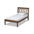 thumbnail image 1 of Baxton Studio Malene Mid-Century Modern Walnut Finished Wood Twin Size Platform Bed, 1 of 17