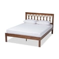 thumbnail image 1 of Baxton Studio Malene Mid-Century Modern Walnut Finished Wood Queen Size Platform Bed, 1 of 7