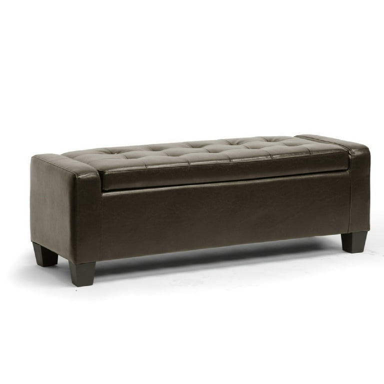 Baxton Studio Manchester Black Ottoman Baxton Studio Manchester Black Ottoman