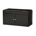 thumbnail image 1 of Baxton Studio Margaret Shoe Cabinet with Cushioned Seating, Dark Brown, 1 of 7