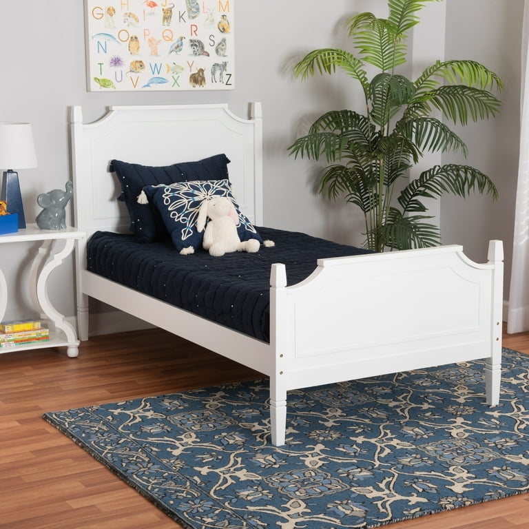 Baxton Studio Mariana Classic and Traditional White Finished Wood Twin Size Platform Bed Baxton Studio Mariana Classic and Traditional White Finished Wood Twin Size Platform Bed