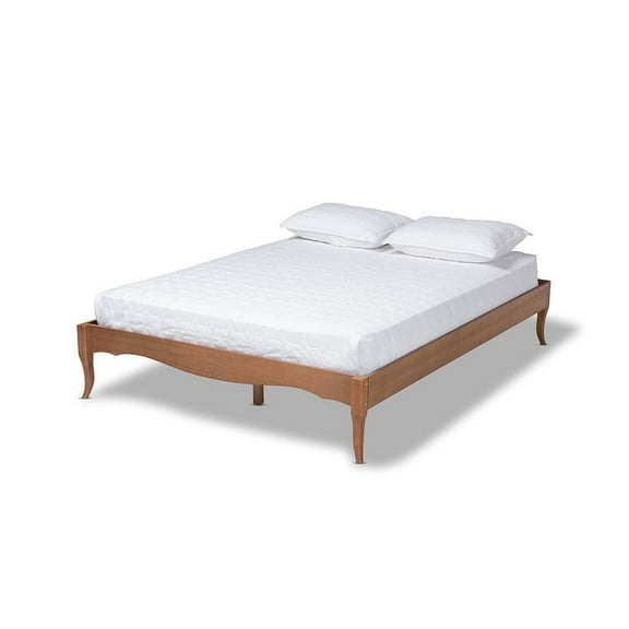 Baxton Studio Marieke Vintage French Inspired Ash Wanut Finished King Size Wood Bed Frame