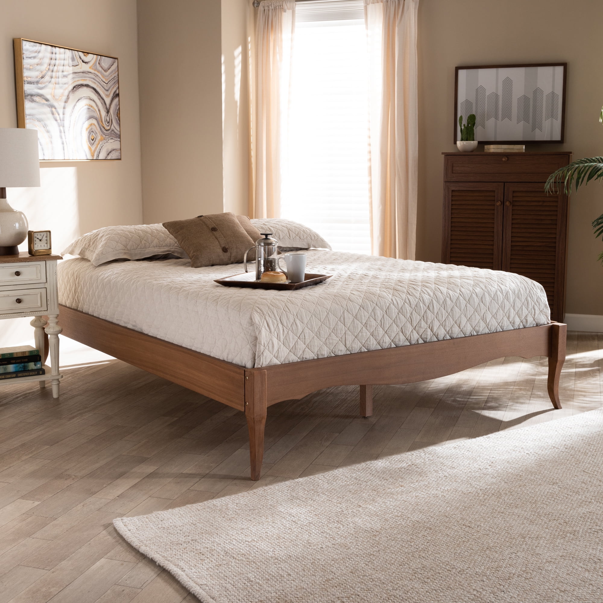 Baxton Studio Marieke Vintage French Inspired Ash Wanut Finished