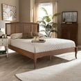 thumbnail image 1 of Baxton Studio Marieke Vintage Queen Bed Woven Headboard, Ash Walnut, 1 of 8