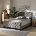 thumbnail image 1 of Baxton Studio Marion Modern Transitional Grey Fabric Upholstered Button Tufted Full Size Panel Bed, 1 of 10