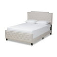 thumbnail image 1 of Baxton Studio Marion Modern Transitional Beige Fabric Upholstered Button Tufted Full Size Panel Bed, 1 of 4