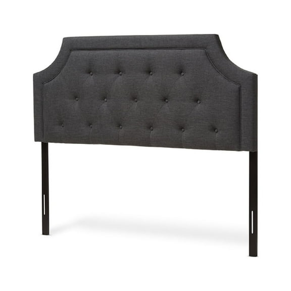 Baxton Studio Mars Modern and Contemporary Dark Grey Fabric King Size Headboard