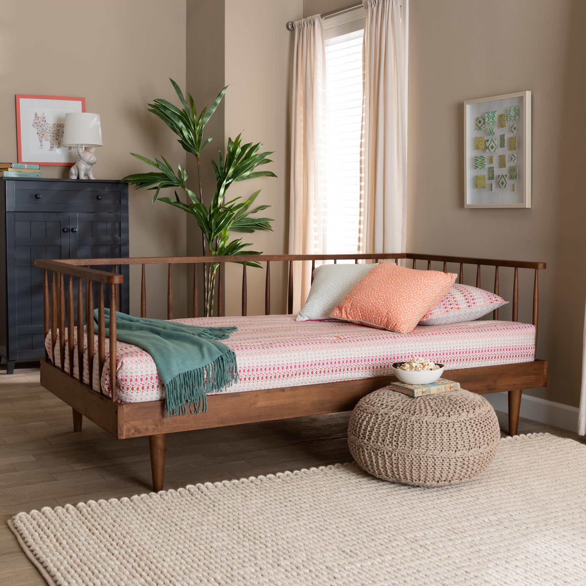 Baxton Studio Matilda Mid-Century Modern Ash Walnut Finished
