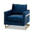 thumbnail image 1 of Baxton Studio Matteo Glam and Luxe Royal Blue Velvet Fabric Upholstered Gold Finished Armchair, 1 of 5