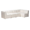 thumbnail image 1 of Baxton Studio Maya Modern White Boucle Fabric 5-Piece Modular Sectional Sofa, 1 of 6