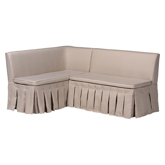 Baxton Studio Meyer Modern Dining Nook Bench Set, 2-Piece, Beige