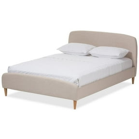 Baxton Studio Mia Mid-Century Platform Bed, Multiple Sizes, Multiple Colors