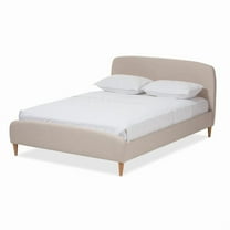 Baxton Studio Mia Mid-Century Platform Bed, Multiple Sizes, Multiple Colors