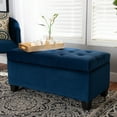 thumbnail image 1 of Baxton Studio Michaela Modern and Contemporary Navy Blue Velvet Fabric Upholstered Storage Ottoman, 1 of 10