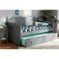 thumbnail image 1 of Baxton Studio Millie Cottage Farmhouse Finished Wood Twin Size Daybed with Trundle Grey, 1 of 7