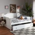 thumbnail image 1 of Baxton Studio Millie Modern Engineered Wood with Trundle Daybed, Full, White, 1 of 11