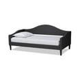 thumbnail image 1 of Baxton Studio Charcoal Fabric Upholstered and Dark Brown Finished Wood Twin Size Daybed, 1 of 19