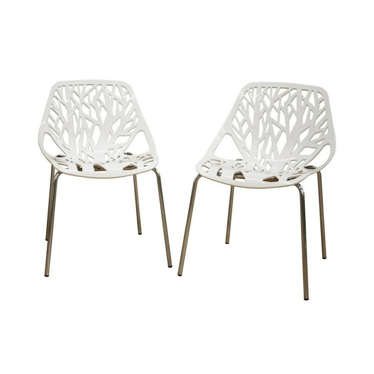 Baxton Studio Modern Birch Sapling Green Finished Plastic Dining Chair - Set of 2 Baxton Studio Modern Birch Sapling Green Finished Plastic Dining Chair - Set of 2