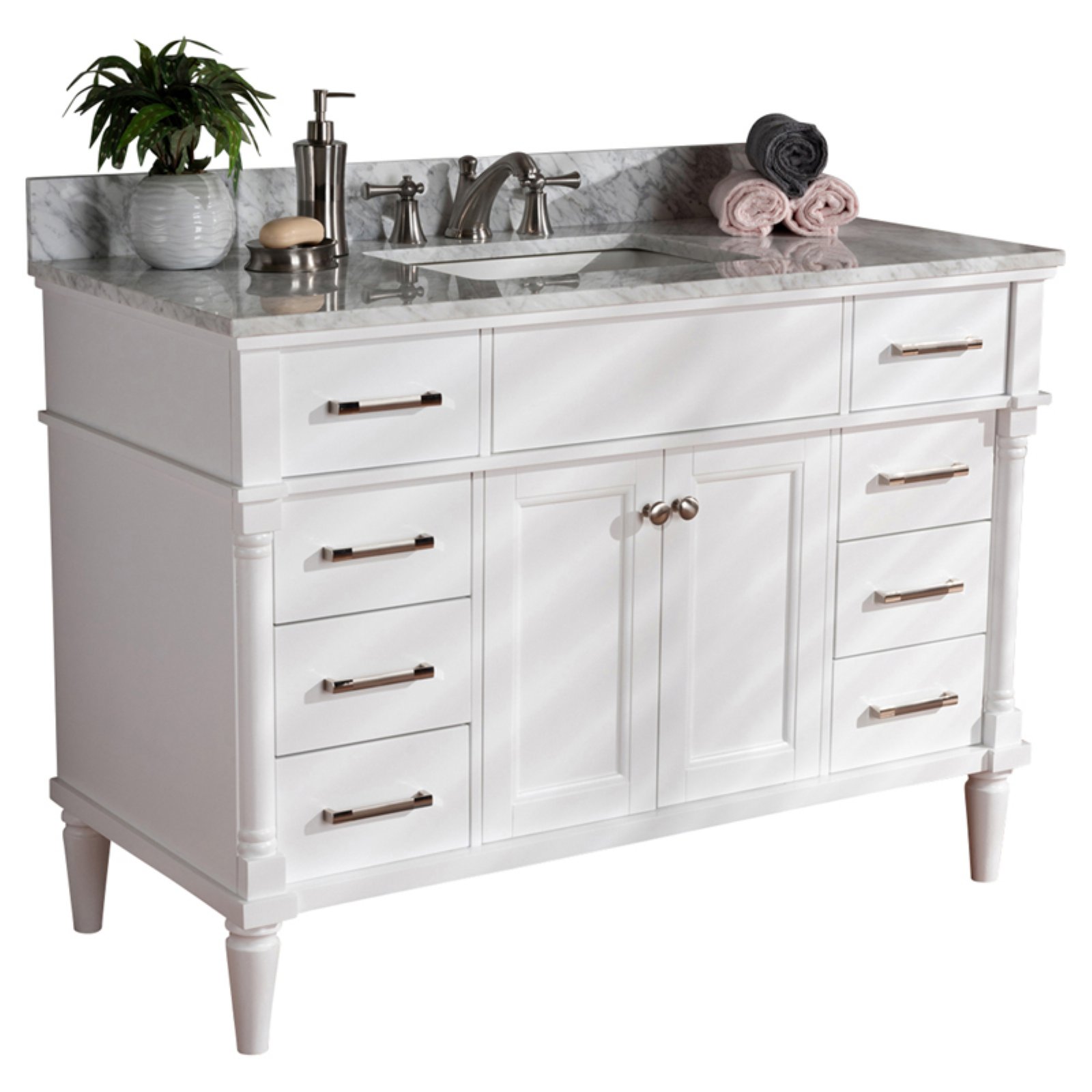 Baxton Studio Monte 48 in. Single Sink Bathroom Vanity