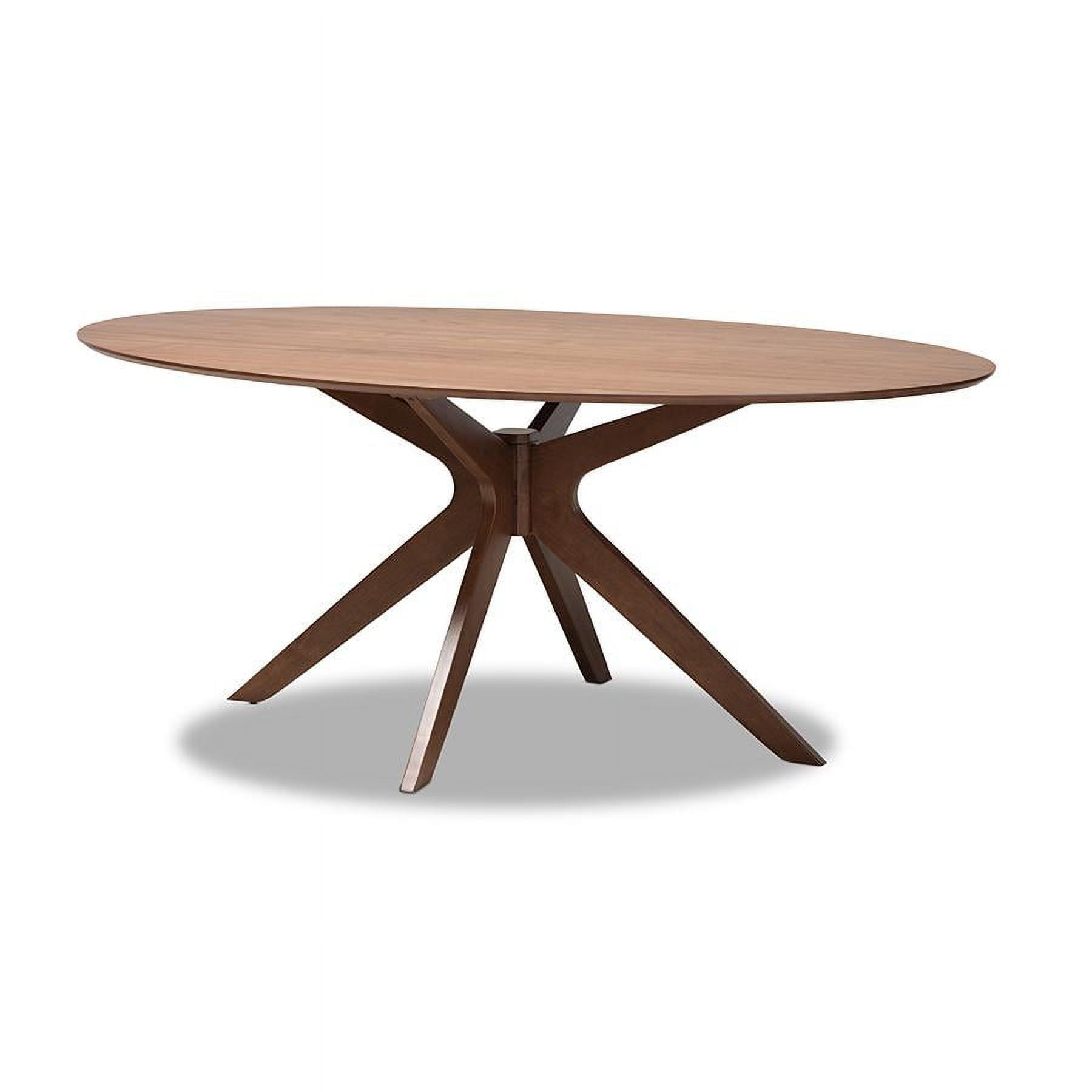 Monte Mid-Century Walnut Oval Dining Table for Six