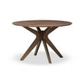 thumbnail image 1 of Baxton Studio Monte Round Wood Dining Table in Walnut Brown, 1 of 7