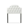 thumbnail image 1 of Baxton Studio Morris Modern and Contemporary White Faux Leather Upholstered Button-Tufted Scalloped Twin Size, 1 of 5