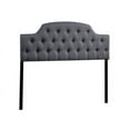 thumbnail image 1 of Baxton Studio Morris Queen Size Grey Fabric Button-tufted Scalloped Headboard, 1 of 2