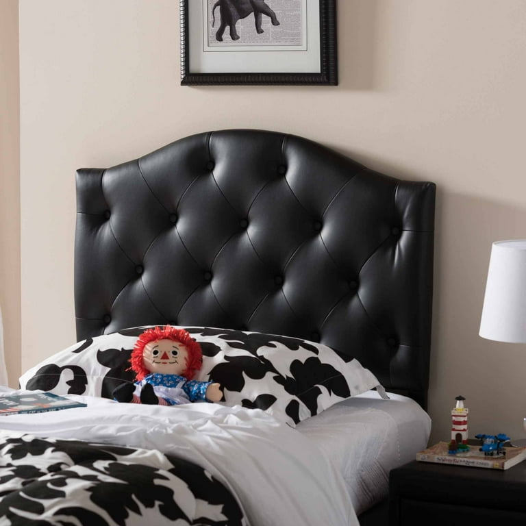 Baxton Studio Myra Modern and Contemporary Full Size Grey Fabric Upholstered Button-tufted Scalloped Headboard Baxton Studio Myra Modern and Contemporary Full Size Grey Fabric Upholstered Button-tufted Scalloped Headboard