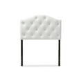 thumbnail image 1 of Baxton Studio Myra Modern and Contemporary White Faux Leather Upholstered Button-Tufted Scalloped Twin Size, 1 of 5