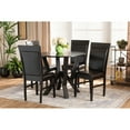 thumbnail image 1 of Baxton Studio Nada Modern and Contemporary Dark Brown Faux Leather Upholstered and Dark Brown Finished Wood 5-Piece Dining Set, 1 of 7