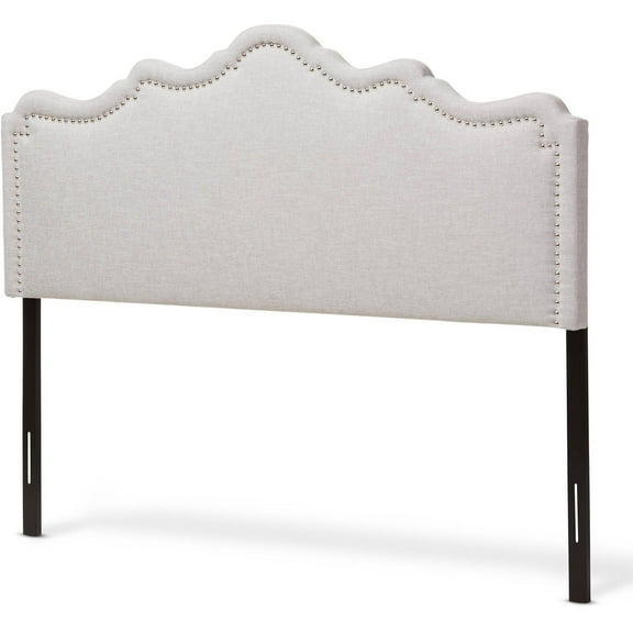Baxton Studio Nadeen Modern and Contemporary Greyish Beige Fabric Queen Size Headboard