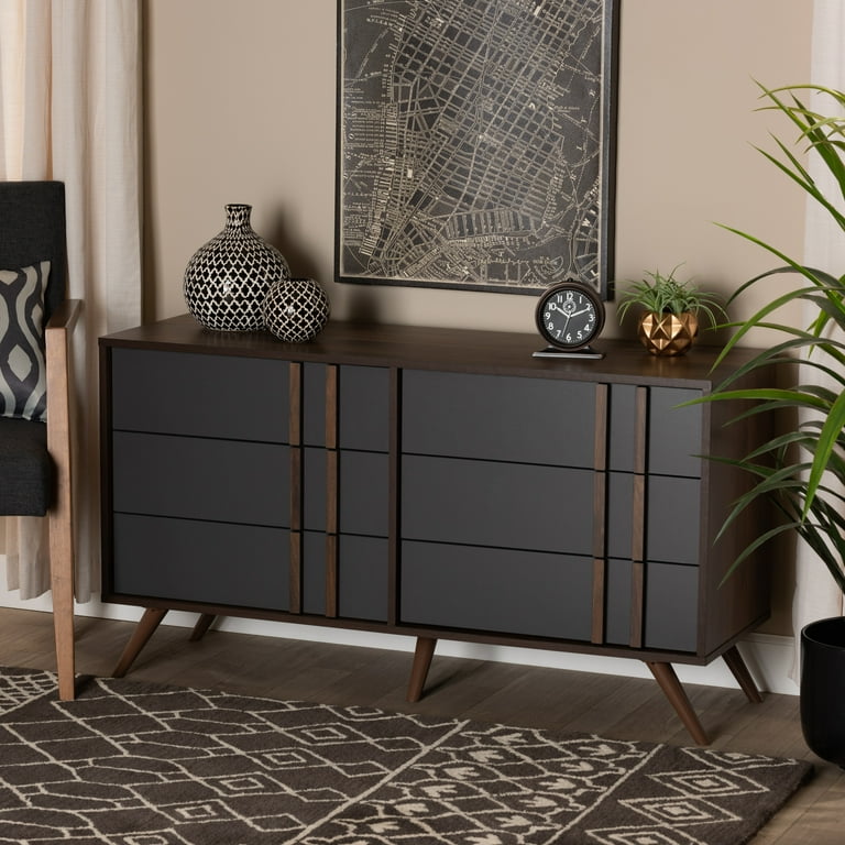 Baxton Studio Naoki Modern and Contemporary Two Tone Grey and