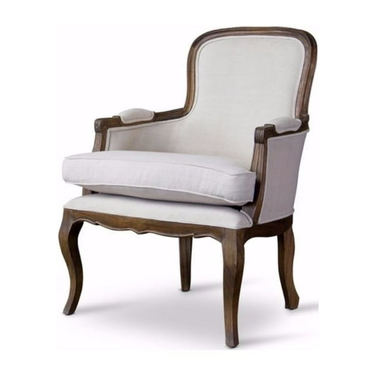 Baxton Studio Napoleon Traditional French Accent Chair—Ash
