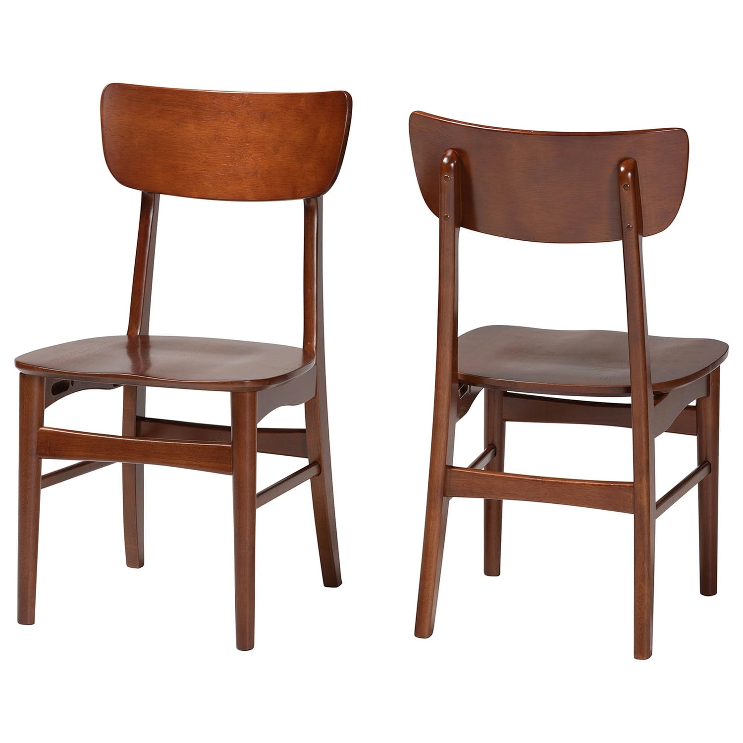 Netherlands Walnut Wood Parsons Side Chair Set