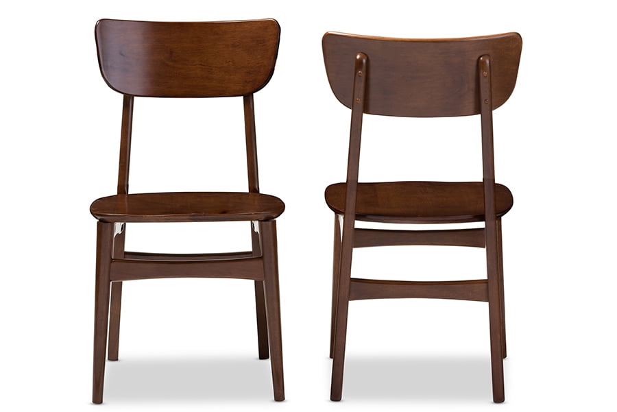 Netherlands Walnut Wood Parsons Side Chair Set