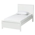thumbnail image 1 of Baxton Studio Neves Classic and Traditional White Finished Wood Twin Size Platform Bed, 1 of 7