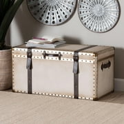 Baxton Studio Nevio Vintage Storage Trunk, Black