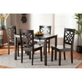 thumbnail image 1 of Baxton Studio Nicolette Modern and Contemporary Dark Brown Finished Wood 5-Piece Dining Set, 1 of 7