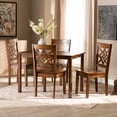 thumbnail image 1 of Baxton Studio Nicolette Modern and Contemporary Walnut Brown Finished Wood 5-Piece Dining Set, 1 of 9