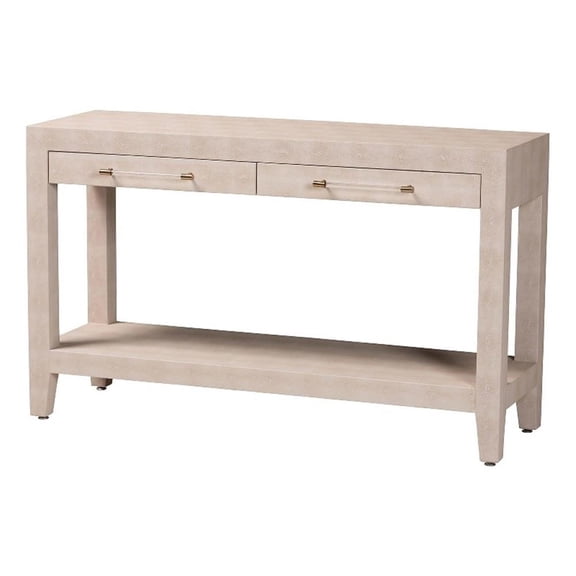 Baxton Studio Nira Faux Shagreen Console Table - Accent Display Piece