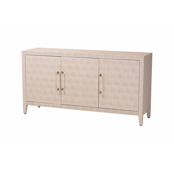 Baxton Studio Nira Faux Shagreen Sideboard - 3-Door Buffet Storage Cabinet