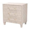 thumbnail image 1 of Baxton Studio Nira Modern Beige Faux Shagreen 3-Drawer Storage Cabinet, 1 of 6