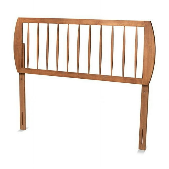 Norman Modern and Contemporary Transitional Ash Walnut Finished Wood Full Size Headboard