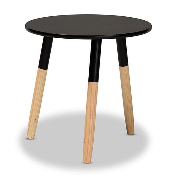 Baxton Studio Obert Mid-Century Modern Two-Tone Black and Oak Brown Finished Wood Coffee Table,Wholesale Interiors