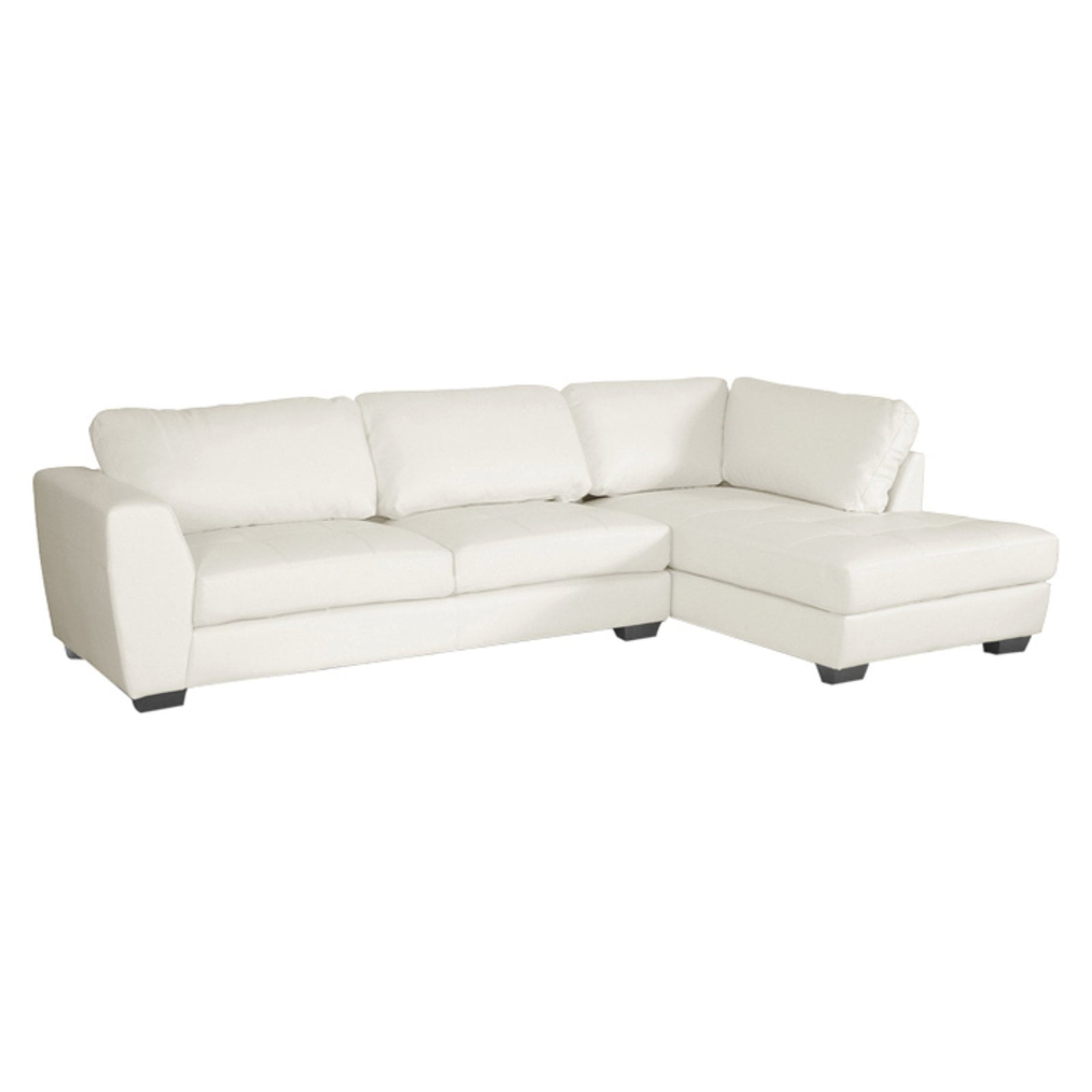 Baxton Studio Orland 2 Piece Leather Sectional Sofa Walmart